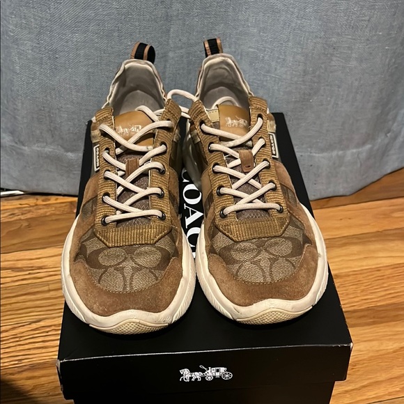 Coach Brown and Tan Sneakers - Picture 2 of 6